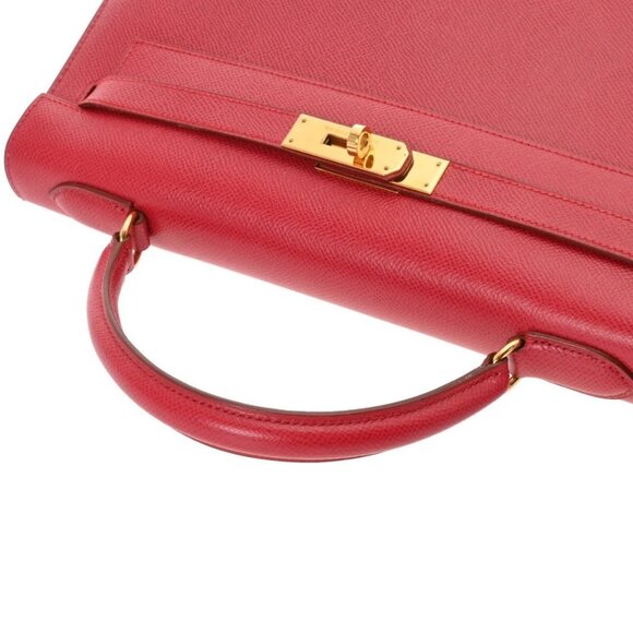 HERMES Kelly 32 Outer stitch 2WAY Rouge vif hand bag 800000138376000 - Picture 3 of 10